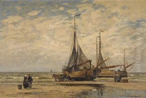 Entladen Der Fischerboote Entladen Der Fischerboote