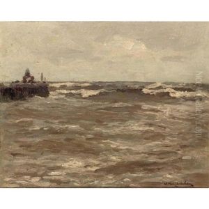 Breakers, Oostende by Wilhelm Hambuechen