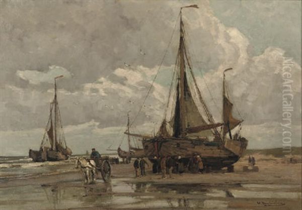 After A Day's Catch On The Beach Of Katwijk - view 1