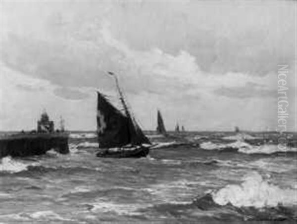 Fischerboote Vor Der Hafeneinfahrt - view 1