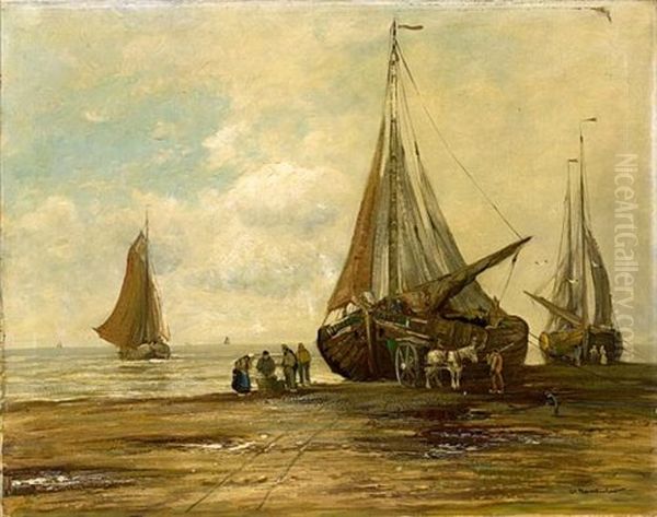 Unloading The Catch, Katwijk - view 1