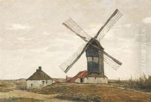 Bockwindmuhle Mit Gehoft Bei Nieuwport Bockwindmuhle Mit Gehoft Bei Nieuwport
