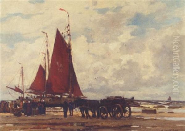 Fischer Am Strand Von Katwijk - view 1