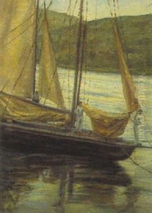 Segler Vor Der Kuste by Wilhelm Hambuechen