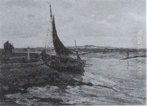 Fischerboote Am Tiedegewasser Fischerboote Am Tiedegewasser