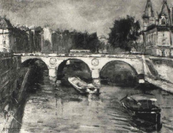 Blick Auf Eine Brucke Mit Schiffen Und Hausern - view 1
