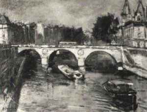 Blick Auf Eine Brucke Mit Schiffen Und Hausern Blick Auf Eine Brucke Mit Schiffen Und Hausern