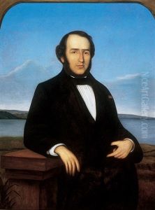 Portrait Of Joseph-charles Tache by Theophile Hamel