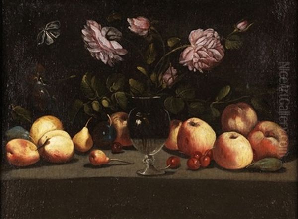 Jarron Con Flores Y Frutas - view 1