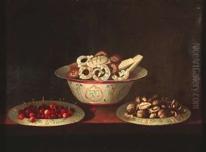 Stilleben Mit Fruchten, Geback Und Nussen by Juan Van Der Hamen Y Leon