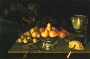 Still Life Of Pears And Other Fruits, Bread, Knife, A Porcelain Jug And Salt Cellar Still Life Of Pears And Other Fruits, Bread, Knife, A Porcelain Jug And Salt Cellar