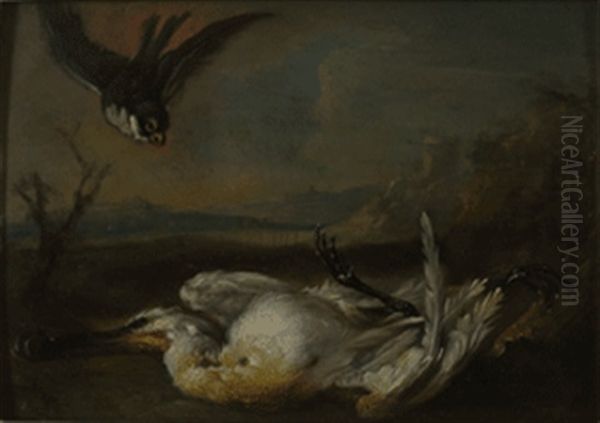 Jagdstuck Mit Loffelreiher - view 1