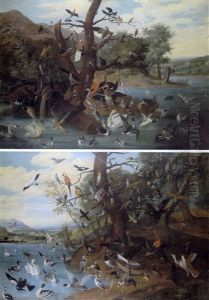Le Parlement Des Oiseaux (+ Another, Similar; Pair) by Carl Wilhelm de Hamilton