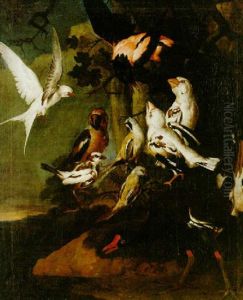 Stilleben Med Bland Annat Svalor Och Finkar by Carl Wilhelm de Hamilton