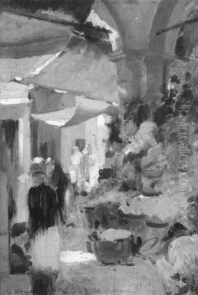 The Market Near The Rialto, Venice, Italy - view 1