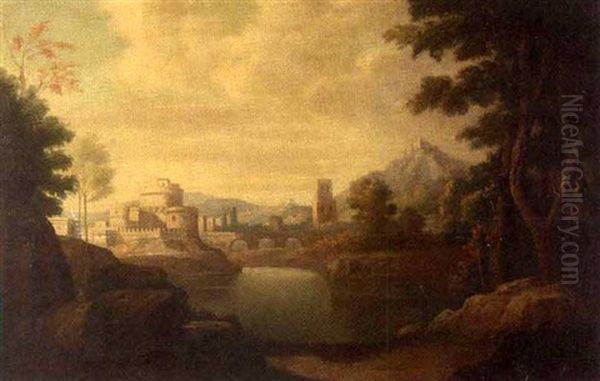 Landscape Capriccio With The Castel Sant' Angelo - view 1