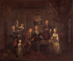 The Norris Family Conversation Piece by Gawen Hamilton