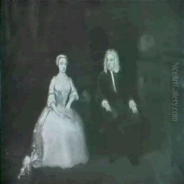 Portriat Of A Lady And A Gentleman In An Interior - view 1