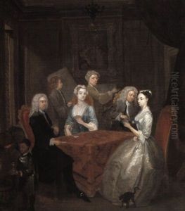 An Elegant Company Playing At Cards by Gawen Hamilton