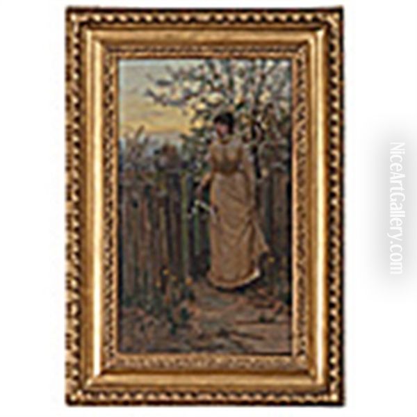 Portrait Of A Girl In Garden - view 1