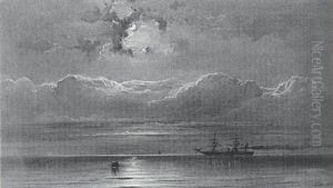 Ship Sailing In The Moonlight by Hamilton Hamilton