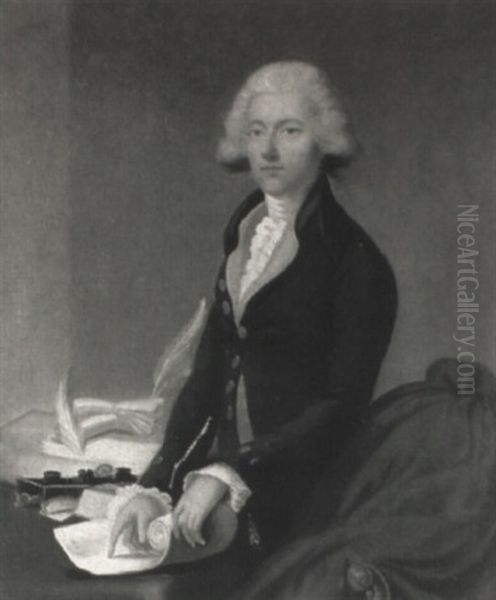 Portrait Of The Rt. Honorable William Pitt, With Scrolls And Documents - view 1
