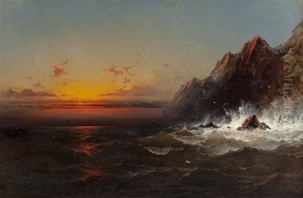 On The Coast Of Wales, Sunset, 1865 - view 1