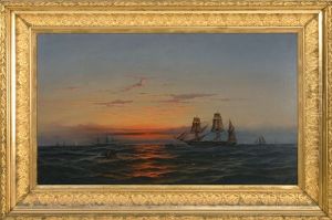 Dramatic Sunset At Sea by James Hamilton