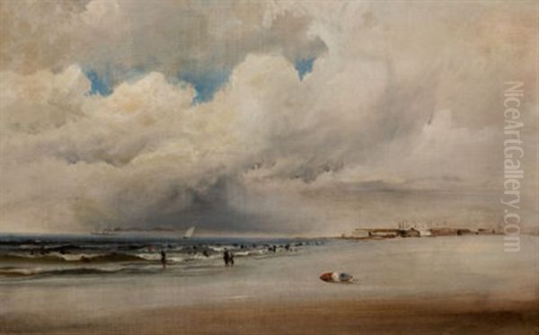Beach Scene With Dramatic Sky - view 1