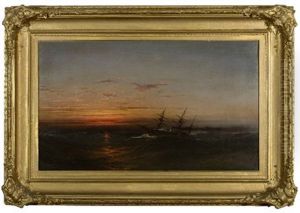Sunset At Sea by James Hamilton