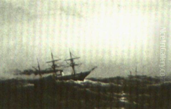 Ship In Heavy Seas - view 1