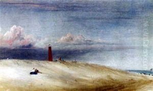 Sand Bank With Light House, Atlantic City