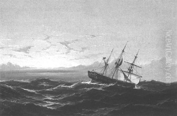 Ship In Rough Seas - view 1