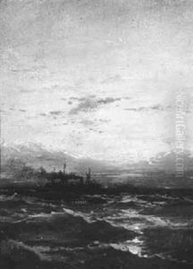 Steamer At Sunset Steamer At Sunset