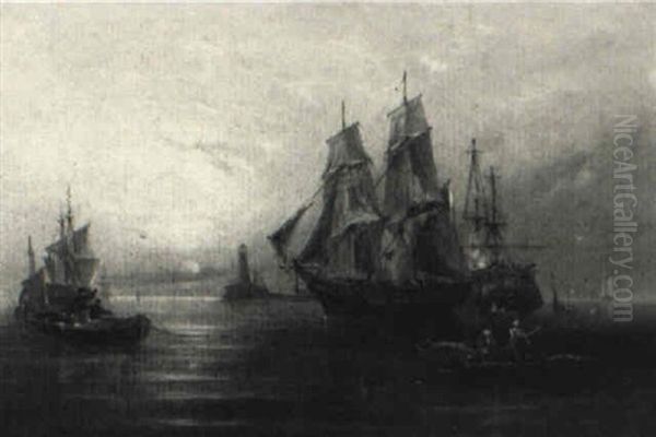 Sailboats At Dusk - view 1