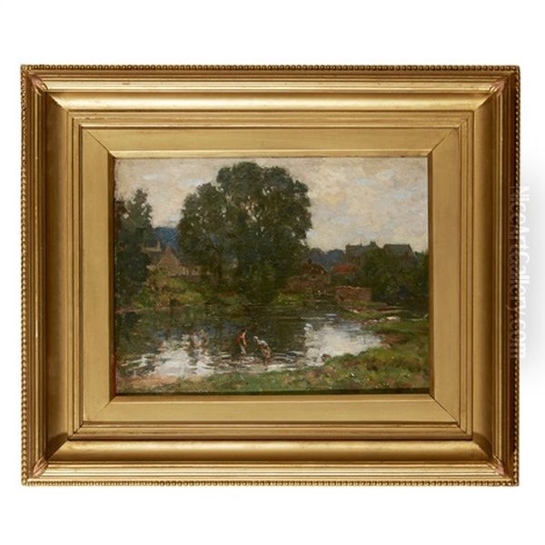 Paddling In A Stream - view 1
