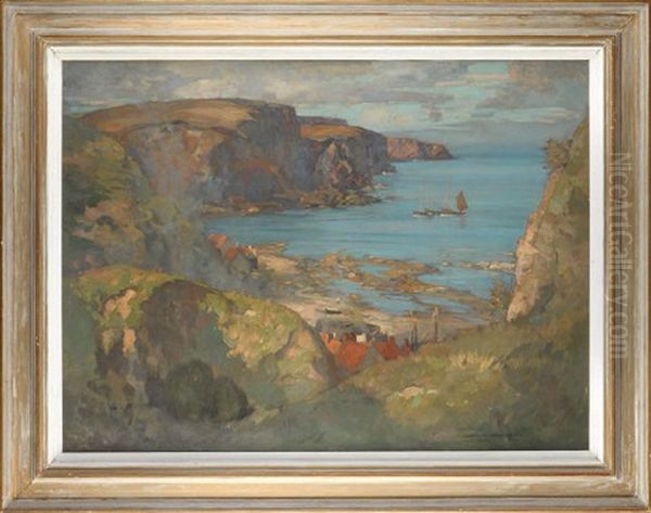 Burnmouth Harbour From The Cliffs Above - view 1
