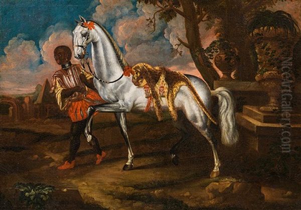 Lipizzan With A Leopard Skin - view 1