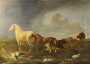 At Pasture by Johann Georg de Hamilton