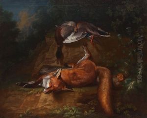 Grosses Jagdstillleben Mit Fuchs Und Wildente