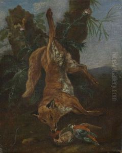 Jagdstillleben Mit Erlegtem Fuchs