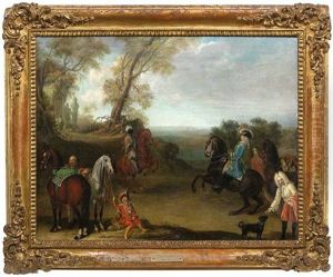 Jagdszene by Johann Georg de Hamilton