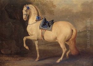 A Lipizzaner Stallion by Johann Georg de Hamilton