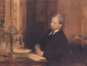 Portrait Of A Writer Seated At His Desk