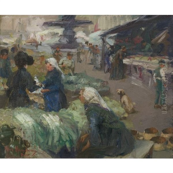 Market Scene, Giverney (sic) - view 1