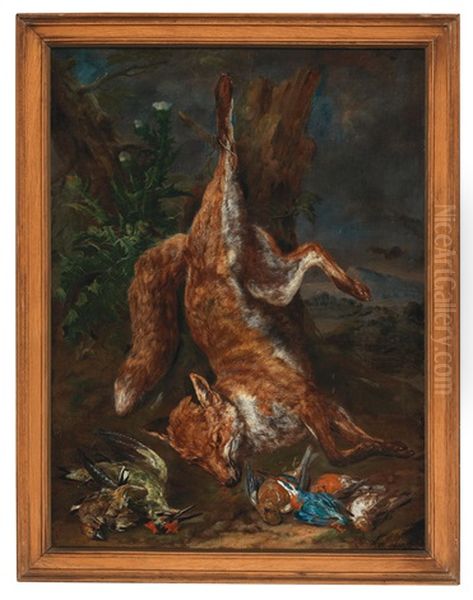 A Pair Of Still Lifes With A Fox And Hare - view 1