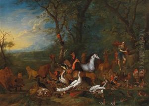 Orpheus Charming The Animals by Philipp Ferdinand de Hamilton