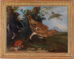 Ein Rebhuhn In Einer Weiten Landschaft by Philipp Ferdinand de Hamilton