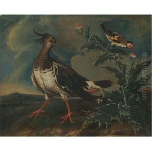 A Landscape With A Lapwing And A Finch Beside A Thistle