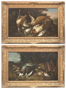 Jagdstilleben Mit Wild Und Geflugel (pair) by Philipp Ferdinand de Hamilton